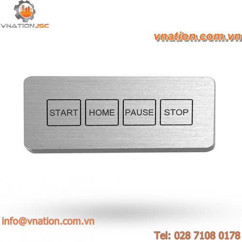 4-key keypad / back mount / metal / piezoelectric
