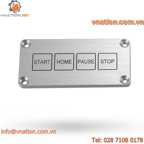 4-key keypad / top panel mounting / metal / piezoelectric