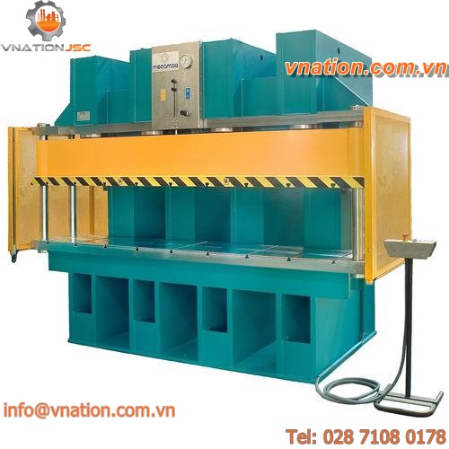 rack-and-pinion press / electro-hydraulic / double-action / C-frame