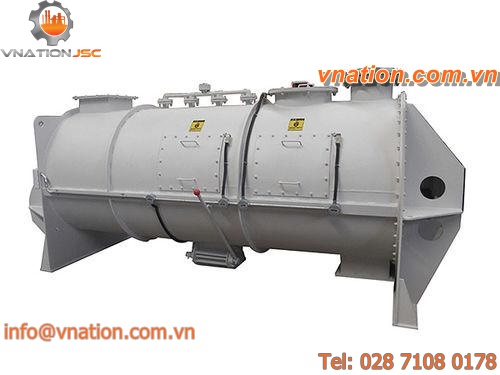 drum mixer / paddle / continuous / for powders