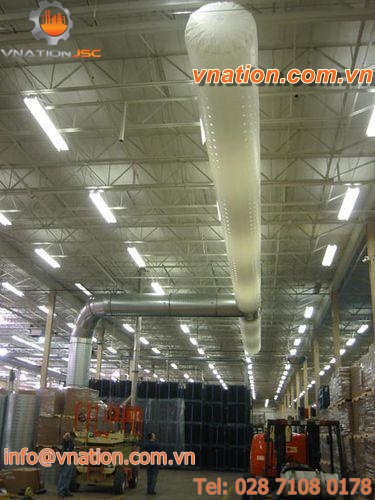 flexible air duct / PVC / polyester / in plastic