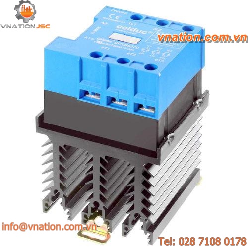 power contactor / solid-state / three-phase / DIN rail