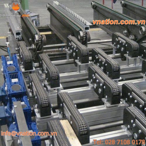 chain conveyor / horizontal / transport / handling