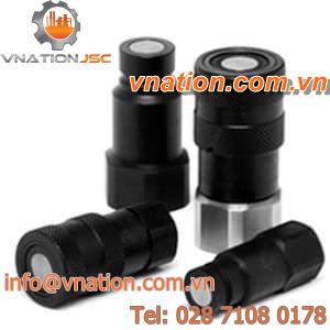 push-to-connect quick coupling / flat face / stainless steel / hydraulic