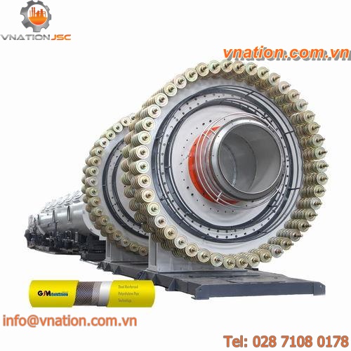 pipe extrusion line / for steel-plastic composites / for HDPE / for composite pipes