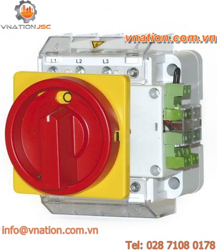 emergency stop switch / rotary / 3-pole / 4-pole