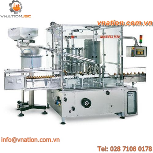 rotary filler and capper / flexible / automatic / for liquids