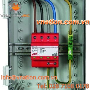 type 1 surge arrester / type 2 / DIN rail / for power supplies