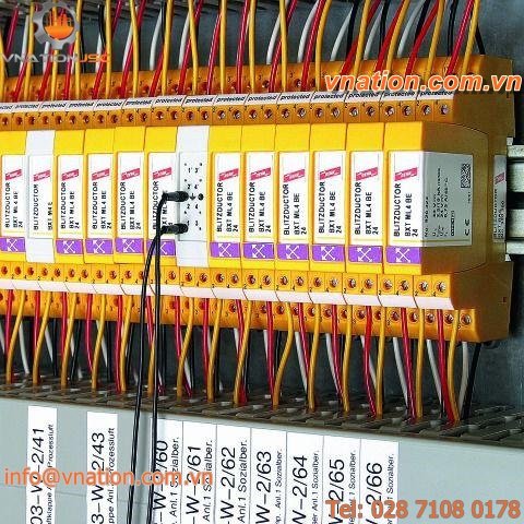 type 1 surge arrester / DIN rail / for telecom networks / low-voltage