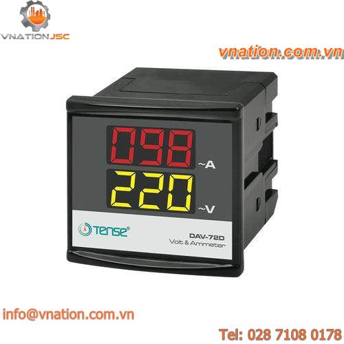AC current measuring device / voltage / transformer / panel-mount