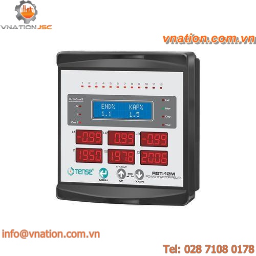 three-phase reactive power controller / with multimeter / 12 levels