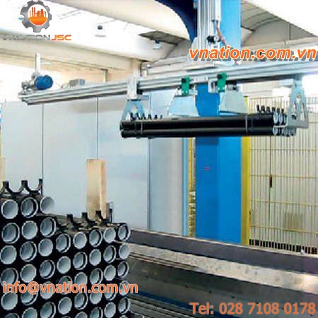 robotic palletizing cell / packaging / for plastic pipes / automatic