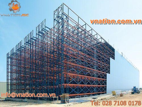pallet shelving / for bulky products / high-rise / automated