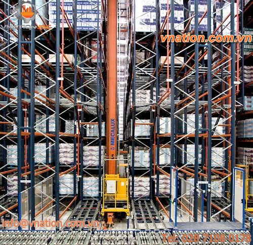 automatic storage system with stacker crane