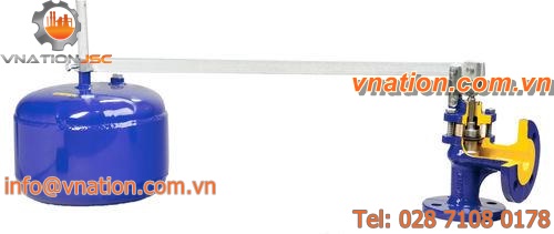 float valve / flange / angle seat / cast iron