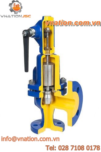 inert gase safety valve / for aggressive media / cast iron / flange