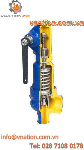inert gase safety valve / for steam / for water / cast iron