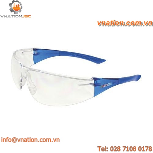 UV safety glasses / wrap-around / anti-scratch coating / polycarbonate