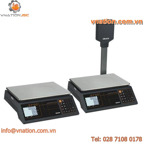 retail scales / with LCD display / with serial interface / battery-powered