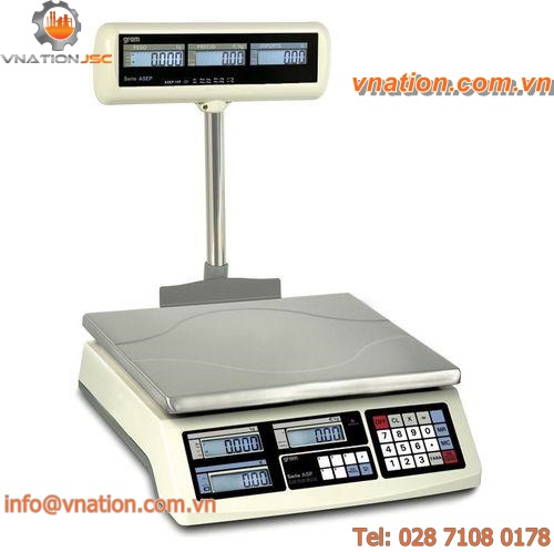 retail scales / with LCD display / battery-powered