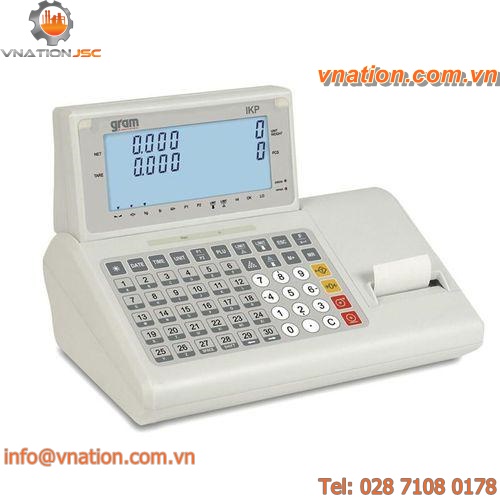 LCD display weight indicator / dual-display / built-in / with built-in printer
