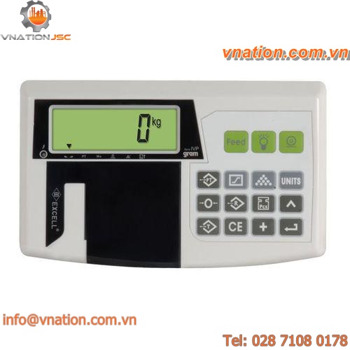LCD display weight indicator / built-in / battery-powered