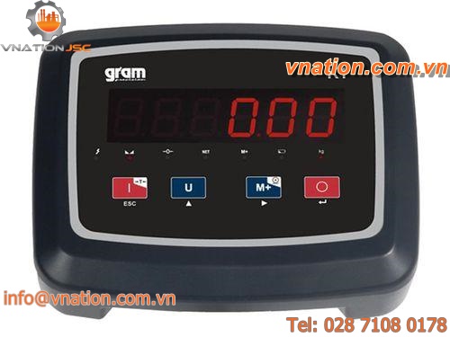 LED display weight indicator / built-in / battery-powered