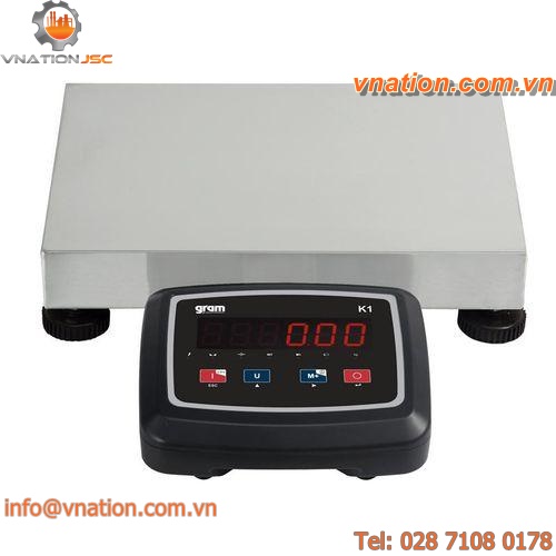 platform scales / with separate indicator / with LED display / stainless steel pan