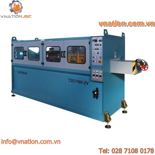 plastic pipe cutting machine / for extrusion lines / automatic / disks