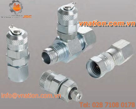 poppet valve / hydraulic / T / stainless steel