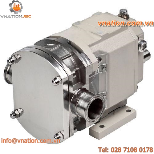 beverage pump / with electric motor / rotary lobe / for pharmaceutical industry