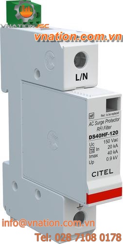 type 2 surge arrester / DIN rail / Ethernet network / common mode