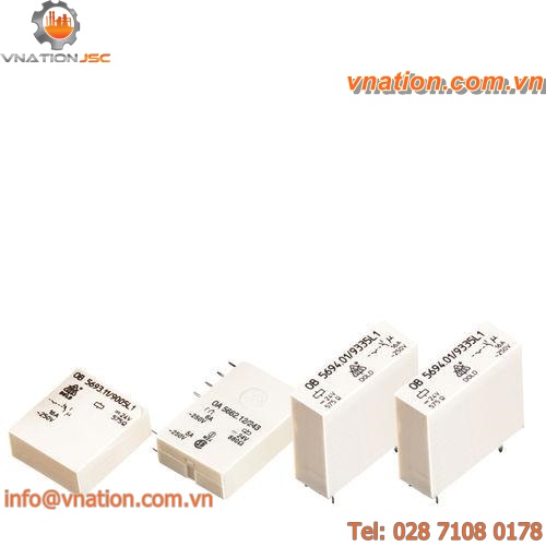 electromechanical relay with guided contacts / weld-on / plug-in / power