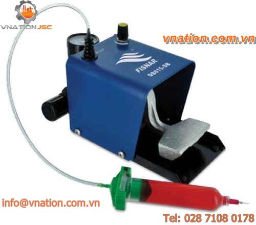 fluid dosing dispenser / syringe / pedal-operated