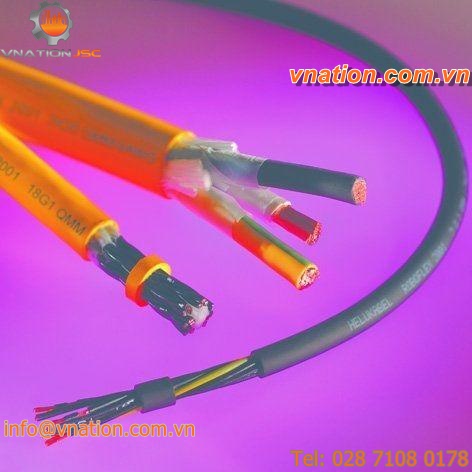 insulated cable / flexible / for robotics
