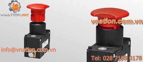 emergency stop push-button switch / single-pole / on/off / industrial