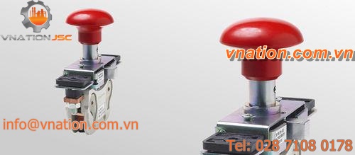 mushroom push-button switch / emergency stop / single-pole / on/off