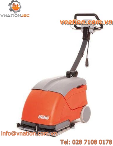 walk-behind scrubber-dryer / battery-powered / compact