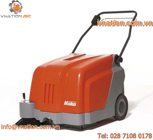walk-behind suction sweeper / battery-powered