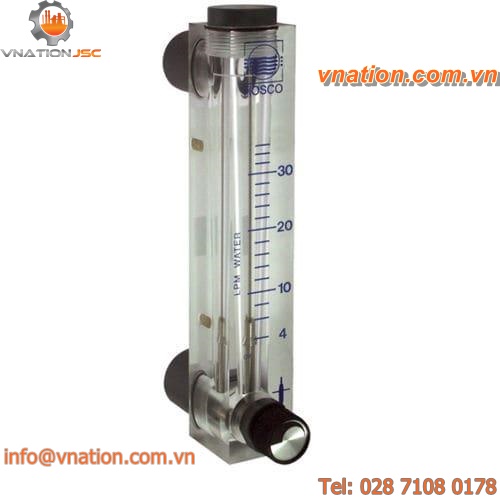 variable-area flow meter / plastic tube / for gas / for water