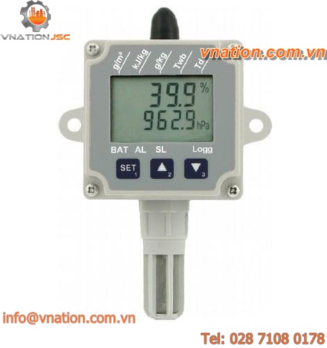 temperature data-logger / relative humidity / pressure / with screen