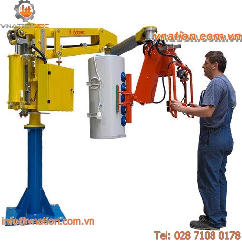 pneumatic manipulator / with gripping tool / handling / with rigid arm