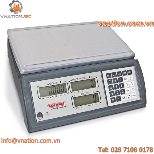 counting scales / with LCD display / stainless steel pan / with serial interface