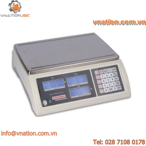 retail scales / price computing / with LCD display / stainless steel