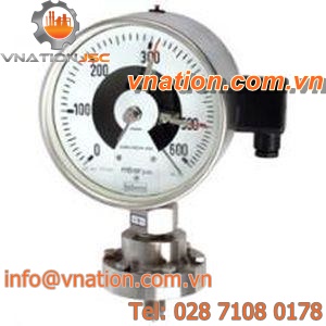 diaphragm pressure gauge / dial / process / stainless steel