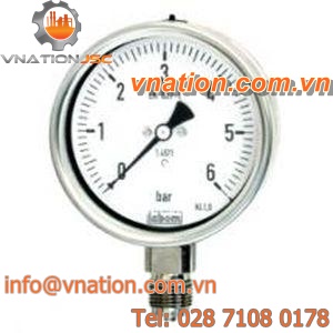 pressure gauge / Bourdon tube / dial / stainless steel