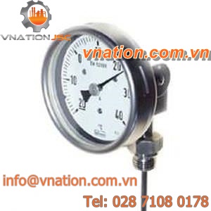 adjustable dial thermometer / bimetallic / gas / insertion