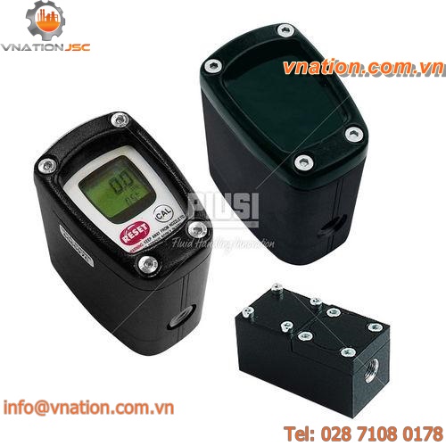 oval gear flow meter / for oil / for fuel / in-line