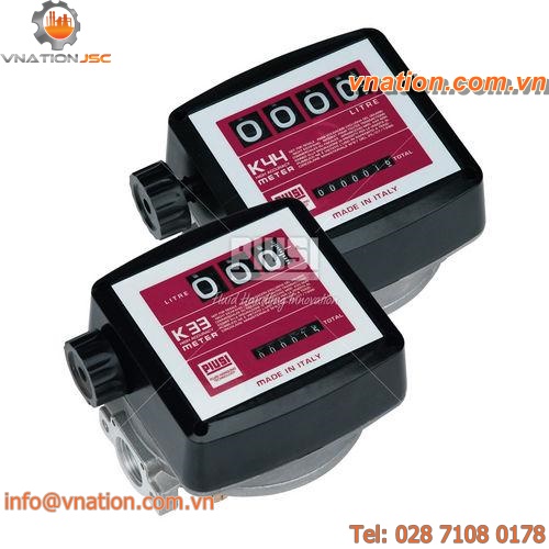 nutating disc flow meter / for oil / in-line / digital