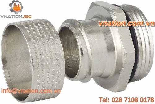 conduit fitting / screw / nickel-plated brass / IP 54